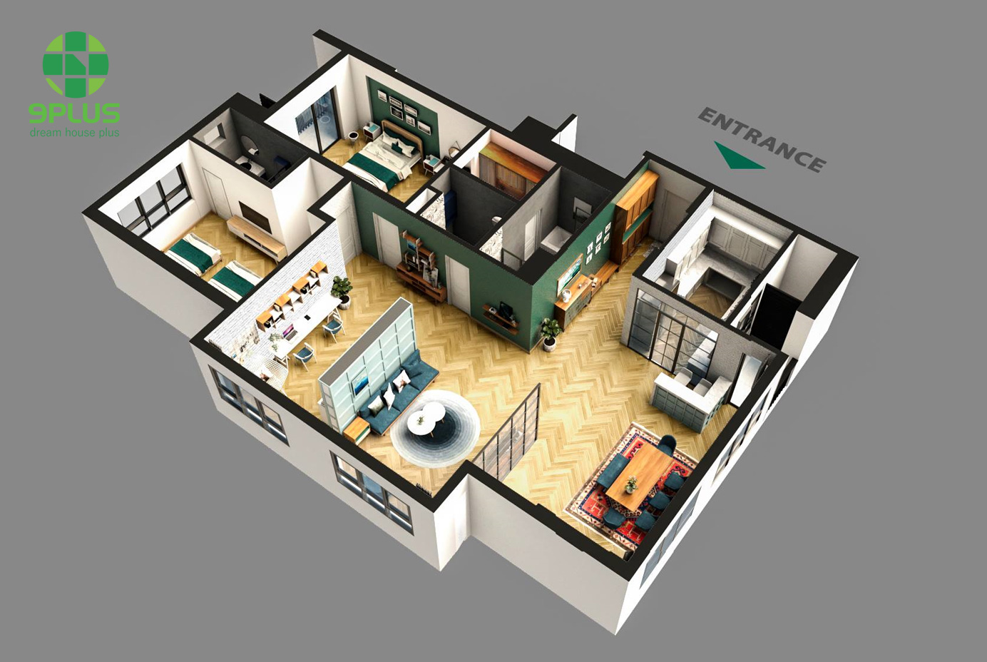 THIẾT KẾ NỘI THẤT CHCC – CC203